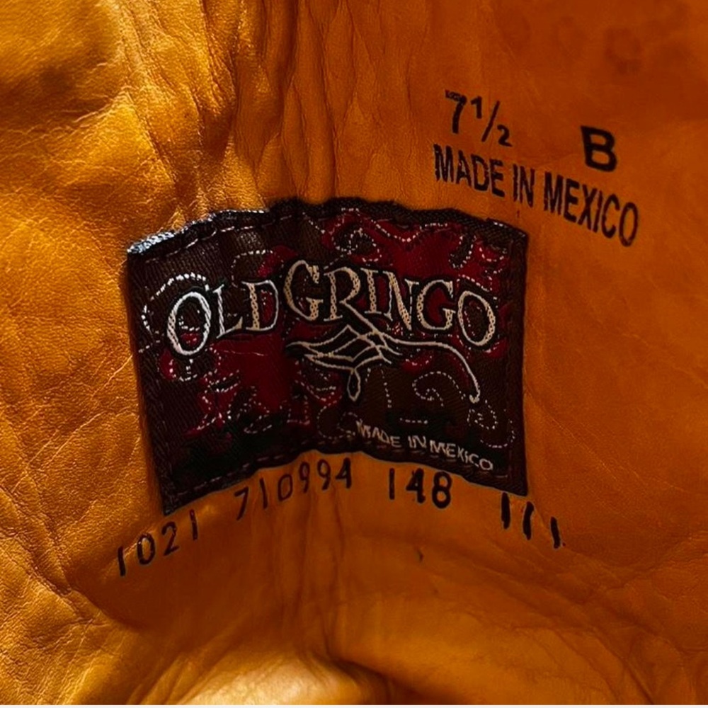 Old Gringo White Clarita Graffiti Cowboy Boots, 7.5B - Picture 6 of 9